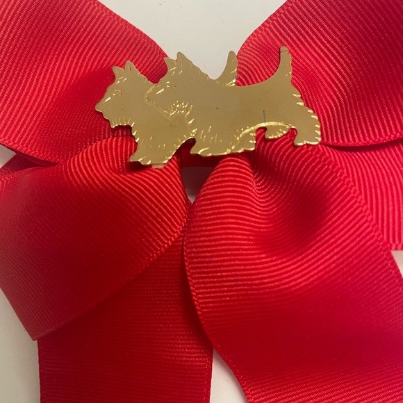 Hair Bow Barrette with Scottie Dogs Handmade Vintage preppy - Picture 2 of 4